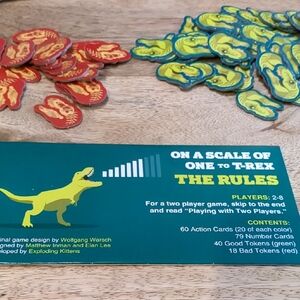 Exploding Kittens - On a Scale of One to T-Rex Game - Green- complete